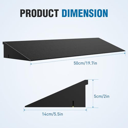 Nilight 2" Rise Threshold Ramp for Doorways, 19.7" Wide Low Profile Rubber Smooth Access Door Ramp for Doorway, Curb, Home Steps, Bathroom - size: 2" Rise