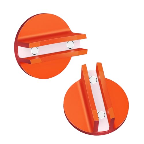 Magnetic Pinch Weld Adapter, Orange, 2PCS | Universal, Aluminum Alloy, 0.45'' Slotted, For Floor Bottle Scissor Jacks, Change Tire Repair, Oil Must Have - color: Orange 2 Pack
