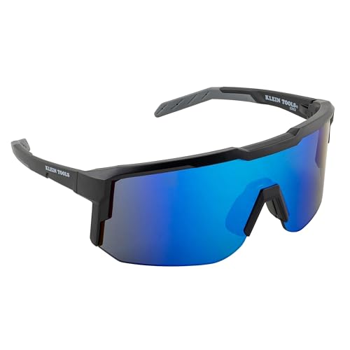 KLEIN TOOLS Blade Safety Glasses, ANSI Z87.1+, Anti-Fog/Scratch-Resistant,99.9% UV Protection, Class-1 Clarity Lens - color: Polarized Blue