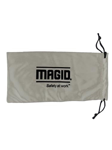 MAGID Y50 Safety Glasses for Construction | Red Frame — 2 Pairs, Clear Lens | Side Shields, ANSI Z87.1+, Anti-Fog, Scratch-Resistant, 99.9% UV Protection, Polycarbonate Lens - color: Clear Lens | Red Frame, size: 2 Pairs