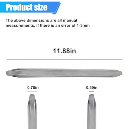 2PCS Tire Iron Spoons Tool Set, 11.88 Inch Heavy Duty Metal Tire Changing Tool Kit Motorcycle Tire Lever Bar Set, Manual Bike Tires Remove & Repair Tool for Scooter, Motorcycle, Mower