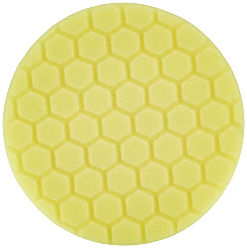 Chemical Guys, Hex-Logic Heavy Cutting Pad, Yellow, 6.5 in for 6 in Plates | Firm yellow cutting foam pad levels deep swirls, scratches and oxidation with compounds on dual-action polishers - size: 6.5 Inch Pad (1 Pack), style: Medium/Heavy Cutting Pad