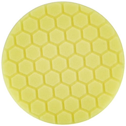 Chemical Guys, Hex-Logic Heavy Cutting Pad, Yellow, 6.5 in for 6 in Plates | Firm yellow cutting foam pad levels deep swirls, scratches and oxidation with compounds on dual-action polishers - size: 6.5 Inch Pad (1 Pack), style: Medium/Heavy Cutting Pad