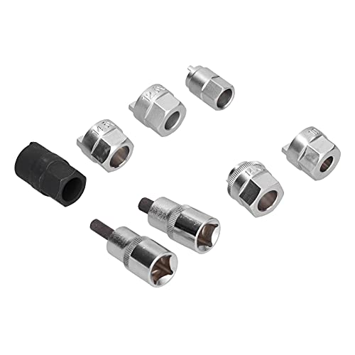 8pcs Suspension Strut Nut Sockets Removal Disassembly Tool Set, Car Repair Tool Kit, High Quality Metal Strut Socket Wrench for Shock Absorber Nut Removal, Includes Storage