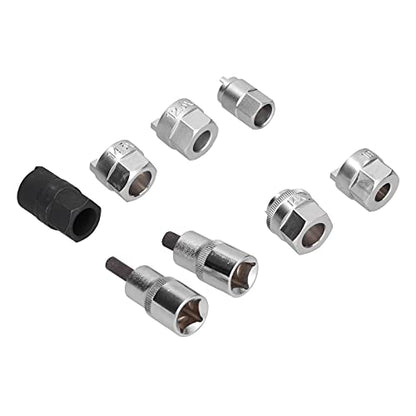 8pcs Suspension Strut Nut Sockets Removal Disassembly Tool Set, Car Repair Tool Kit, High Quality Metal Strut Socket Wrench for Shock Absorber Nut Removal, Includes Storage