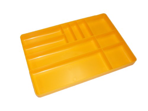 Protoco Tool Box Organization Plastic Tray with 10 Compartment, 16-Inch x 11-Inch x 1.5-Inch, Yellow - color: Yellow
