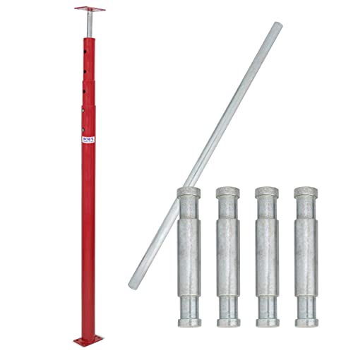 BISupply House Jacks for Leveling Crawlspace 1 Pack - 54-150 inch Adjustable Support Beam Basement Jack Post - Floor Lifting Joist Beam Brace for Cellar Ceiling - Screw Pole Jack - size: 54-150 Inch (1 PACK)