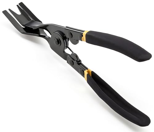 1PCS Car Clip Pliers Tool, Panel Clip Pliers Set Fastener Remover, Auto Retainer Clip Trim Rivet Removal Tool, Auto Door Car Upholstery Trim Clip Removal Tool (Black & Yellow) - color: Black & Yellow - 1 Pcs Clip Removal Plier