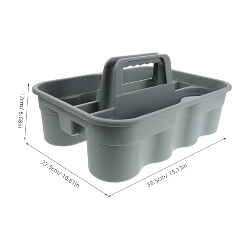 SOLUSTRE Portable Cleaning Supplies Storage Basket Handheld Organizer for Auto Detailing Durable Plastic Tote with Comfortable Handle for Home Car and Office Use