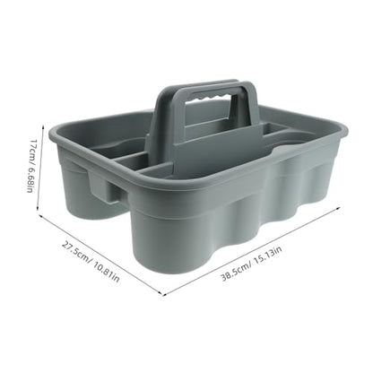 SOLUSTRE Portable Cleaning Supplies Storage Basket Handheld Organizer for Auto Detailing Durable Plastic Tote with Comfortable Handle for Home Car and Office Use