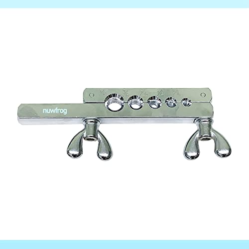 Automobile Double Flaring Tool kit with Extra 5 Dies(3/16,1/4,5/16,3/8 and 1/2 inch) of adapters for Brake Brass Tube and Copper Aluminum line.45 Degree Flare Tool.