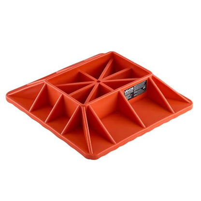 VEVOR High Lift Jack Base and Handle Keeper, 11.6" x 11.6" Off Road Jack Stand Base with 7000 Pound Capacity, Heavy-Duty Farm Jacks Support Stand for Most Jacks with 7.3" x 4.7" Base, Red