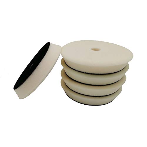 PYouo-mini Polisher Pads, Sponge Different Hardness Polishing Car Sponge Pad, 4/6/7 Inch Polish Pads, for Dual Action Polisher, Waxing (Color : 6Inch White x 5pcs) - color: 6inch White X 5pcs