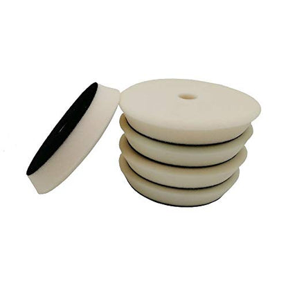 Jinchao-polishing Pads, Sponge Different Hardness Polishing Car Sponge Pad, 4/6/7 Inch Polish Pads, for Dual Action Polisher,Polishing (Color : 6Inch White x 5pcs) - color: 6inch White X 5pcs