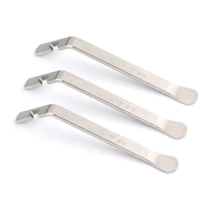 3 PCS Bicycle Tire Lever Tyre Spoon Iron Changing Tool - Premium Stainless Steel, Repair Bike Tube, Portable (Silver) - color: Silver