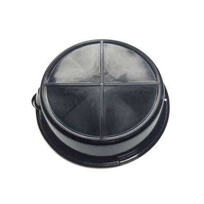 Oil Drain Pan with Spout Guide Lip, 6.9 Qt (6.5L) HDPE Motor Oil Drain Pan, 37cm Diameter Round Waste Fluid Collection Basin with Reinforced Base for Home Garage DIY Car Motorbike Service