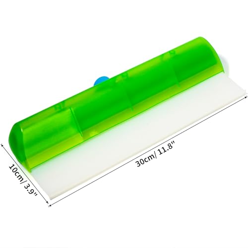 Forgrace Flexible Silicone Squeegee T-Bar Water Blade Microfiber Scrubber with Long Handle for Car Home Glass Professional Car Windshield Squeegee Window Cleaning Kit for Shower Glass Mirror Door Car