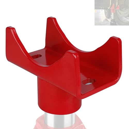 SUNJIKA Bottle Jack Axle Adapter for 2-4 in Round and 2 in Square Axles - color: red
