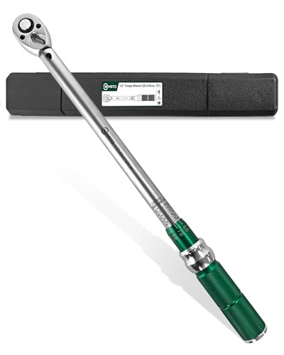 1/2" Drive Click Torque Wrench, 14.75-154.8 ft.lb / 20-210 Nm, 72-Tooth Torque Wrenches ±3% High Precision for Bikes, Cr-V Steel, with Storage Case - color: Tw-d12-1pc-72t