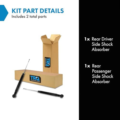 TRQ Rear Shock Absorber Set Compatible with 2004-2020 Toyota Sienna - style: SBA60398