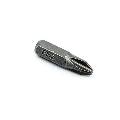 Benchmark Abrasives 1/4 Inch Hex Anti Slip Phillips Insert Screw Head Screwdriver Bits, Rotary Drill Bits for Repairing Electronics, Automotive Parts, Furniture (50 Pack) - (PH2 x 1") - size: PH2 x 1"