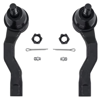 Detroit Axle - RWD Front End Suspension Kit for 2003-2004 INFINITI G35 Nissan 350Z, 2 Lower Control Arms with Ball Joint 2 Outer Tie Rod End Links Replacement - size: 4CS42817/4PC