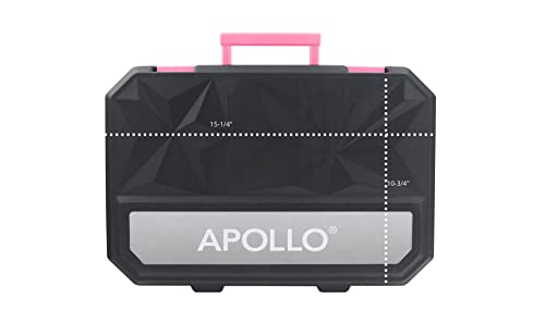 Apollo Tools 65 Piece Essential Tool Set with Sockets and Most-Used Tools for Do it Yourself Repairs and Maintenance Pink Ribbon - Pink - DT0001P - color: Pink, size: 65-Piece