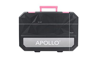 Apollo Tools 65 Piece Essential Tool Set with Sockets and Most-Used Tools for Do it Yourself Repairs and Maintenance Pink Ribbon - Pink - DT0001P - color: Pink, size: 65-Piece