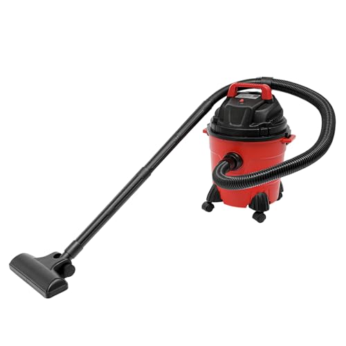 Wet Dry Vacuum Cleaner, 4 Gallon 1000W 1.34HP Portable Shop Vac with HEPA Filter for Car Garage Home Floor Cleaning, Red