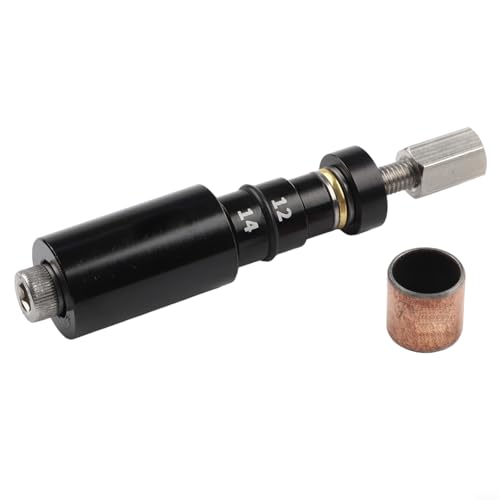 Bike Rear Shock Absorber Bushing Tool, Aluminum Alloy and Stainless Steel, Removal and Install Kit with Spare Bushing for DU(Black) - color: Black