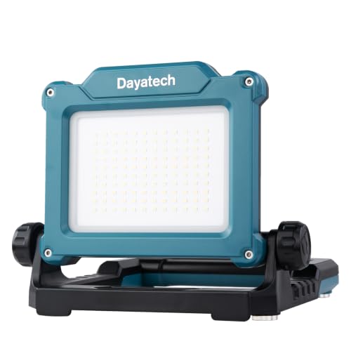 Cordless LED Work Light Compatible with Makita 18-20V Battery, Magnetic Base for Underhood, 4000 LM 25 W Brightness Adjustable, Flickerless, (Light Only/Charger Not Included) - color: Blue
