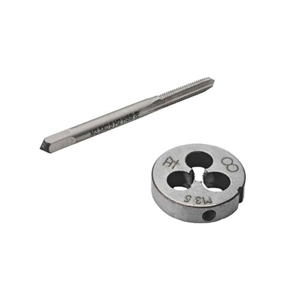 M3.5 x 0.6 Left Hand Metric Tap and Die Set, High Speed Steel Threading Kit for Reverse Thread Repair and Machining - size: M3.5 x 0.6