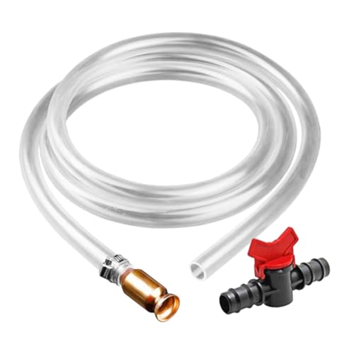 Ciieeo 1set Automatic Siphon Hose Kit Tube Copper Clamp Oil Transfer Transfer Water Siphon Hose for Cars and Use