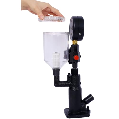 Diesel Injector Tester, Professional Fuel Injector Nozzle Tester for Tractors, Fuel Pressure Tester with Dual Scale Gauge, Precise Diesel Compression Tester, Complete Accessory Kit (600Bar/8000PSI) - size: 600Bar/8000PSI