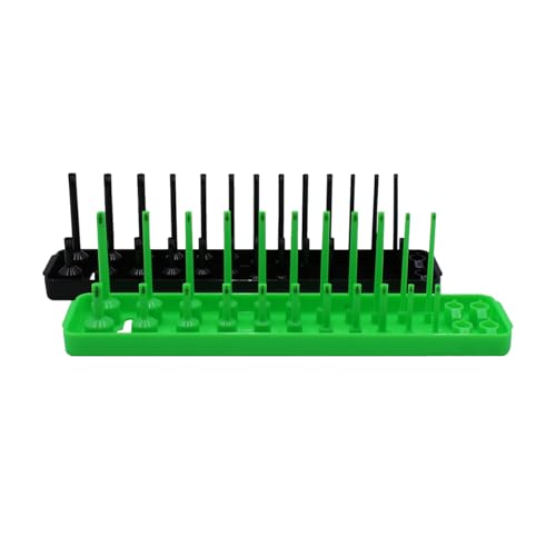 Grip 2 pc Socket Tray Organizer Sets Metric & SAE - Fits Deep & Shallow - ABS Plastic (1/4 in) - size: 1/4 in