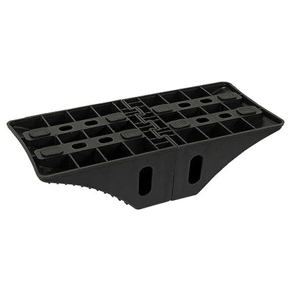 Extreme Max 5800.5852 Heavy-Duty Interlocking Wheel Chock for Tandem Axle Trailers and RVs - 9.2" x 8.2" x 4.7", Pair