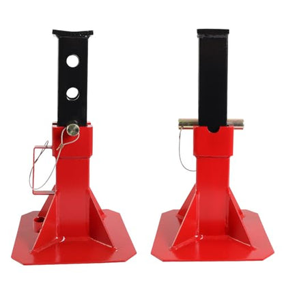 Jack Boss Heavy Duty 22 Ton (44,000 lbs) Jack Stands with Large Base and Strong Lock,Professional Pin Style Car Jack Stands for Truck,SUV Pick Up, Red - size: 22 Ton Standard
