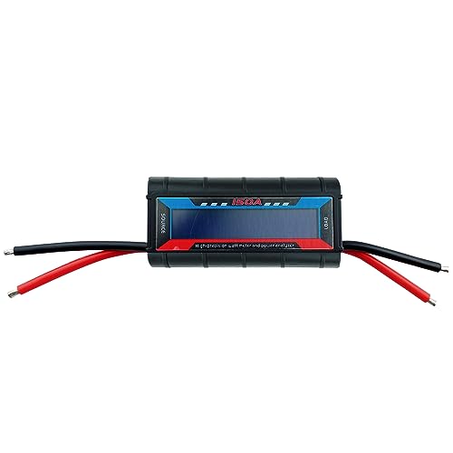 150A High Precision RC Watt Meter Power Analyzer Voltage Amp Meter, Wattmeter Tester Amp Meter Monitor with Real-time Reading Backlight Digital LCD Screen for Battery, Solar, Wind Power - style: 150A