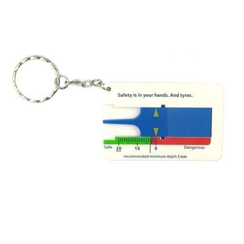 Generic Tread Depth Gauge for Tyres,Tyre Tread Depth Gauge, Auto Car Tyre Tread Depth Gauge Caliper Tire Ruler Vernier Depth Indicator Tire Wheel easure Tool (Blue Buckle) - color: Blue Buckle