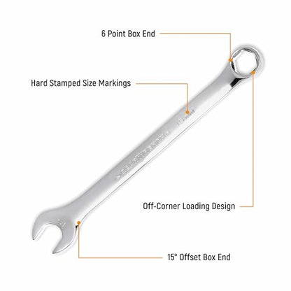 GEARWRENCH 28 Piece Combination Wrench Set | 6 Point | SAE & Metric | 81923 - size: SAE/Metric