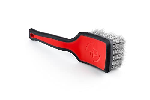 Detail Factory - ProGrip Tire Brush - Ergonomic ProGrip Handle, Stiff Synthetic Bristles, Ergonomic Design, Clean Your Tires with Ease - Red - color: Red, size: Standard