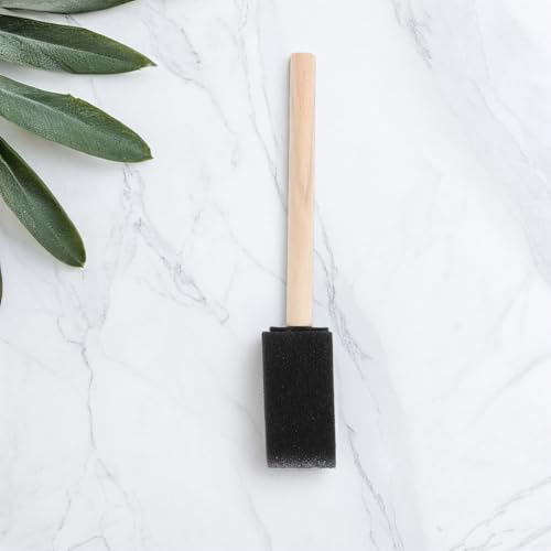 4pcs Car Vent Cleaning Brush Set with Soft Sponge and Wooden Handle, Automotive Interior Detail Brush for Ac Air Conditioner Vents and Dashboard Cleaning Tools