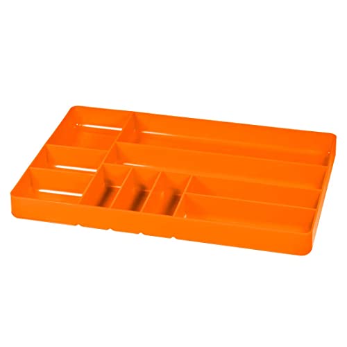 Ernst Manufacturing Tool Garage Organizer Tray, Orange, 10-Compartments - color: Orange, size: 10-Compartments