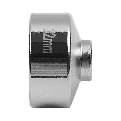 32mm Socket for GM,Volkswagen,Pontiac Chevrolet,Saturn, Pontiac, Saab, Steel Oil Filter Wrench, 3/8" Drive 6-Point Filters Cap Removal Tool