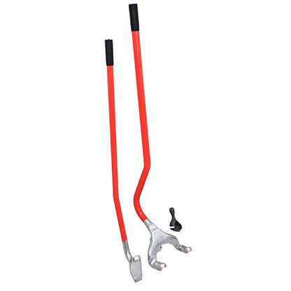 Vehicle Steel Tire Mount Demount Tool 17.5" to 24" Semi Tire Changing Toolwith Extra Bead Keeper, Tubeless Truck Bead Breaker Manual Tire Removal Changing Tools for Car Repairing (Orange)