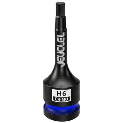 6mm Hex Impact Bit Socket, H6 1/2" Drive Allen Socket, Cr-Mo Steel | 3-Inch, Lengthen Hex Screwdriver Adapter for Electric Ratchet Wrenches Fastening Screws, Socket Wrench, Head Drill - size: 1PC | H6 6MM