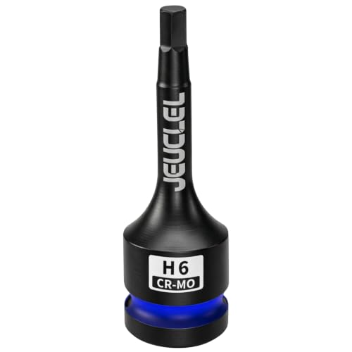 6mm Hex Impact Bit Socket, H6 1/2" Drive Allen Socket, Cr-Mo Steel | 3-Inch, Lengthen Hex Screwdriver Adapter for Electric Ratchet Wrenches Fastening Screws, Socket Wrench, Head Drill - size: 1PC | H6 6MM