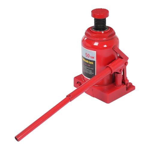 50 Ton Hydraulic Car Bottle Jack - Low Profile, Double Ram, Automotive Welded Hydraulic Jack for Truck Repair, (110,231 lbs) - style: 50 Ton