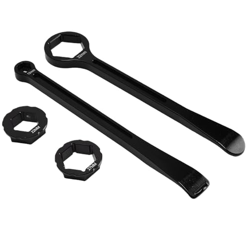 Zunate Motorcycle Tire Lever Wrench Tool Set, Aluminum Alloy Spoon Kit with 10mm 13mm 22mm 27mm 32mm Hex Heads for Dirt Bike and Off Road Motorcycle Maintenance