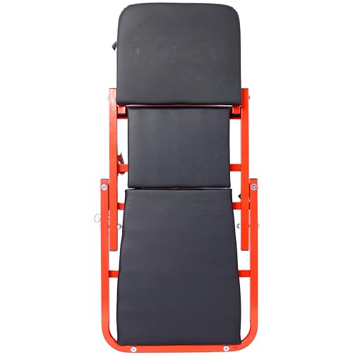 Mechanic Creeper Garage Gift 36" Z Creeper Seat 2 in 1 Mechanic Gifts 300 lbs Capacity Low Profile Creeper with 6 pcs Wheels in Garage Shop for Fathers Day Tool Gift red